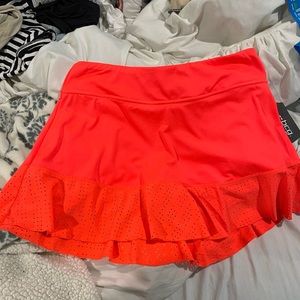 Neon pink/orange tennis skirt